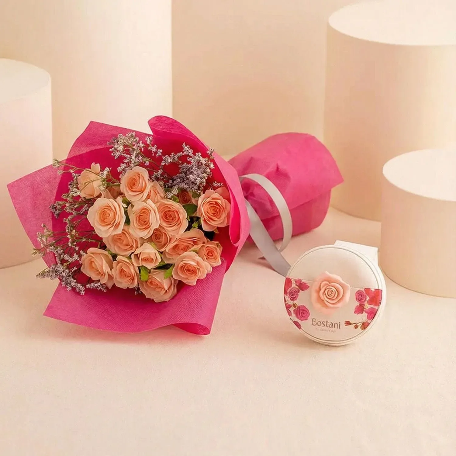 باقة ورد مع عطر