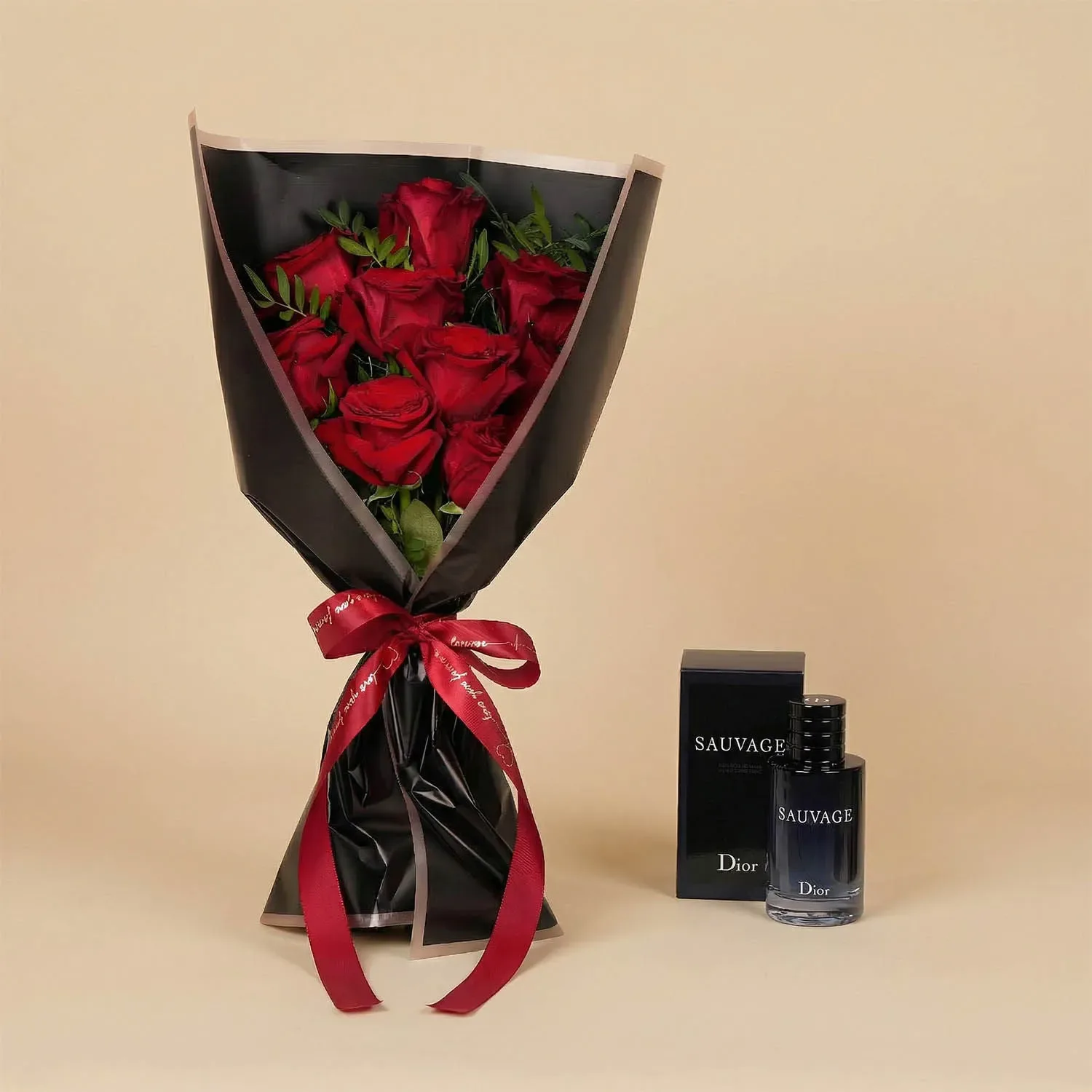 باقة ورد جوري أحمر مع عطر