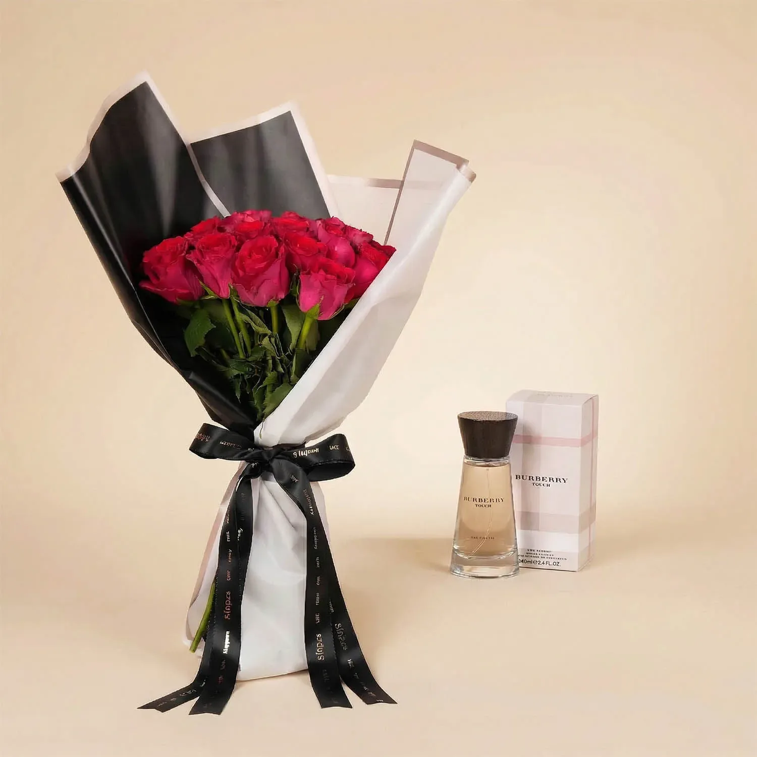 باقة ورد جوري أحمر مع عطر