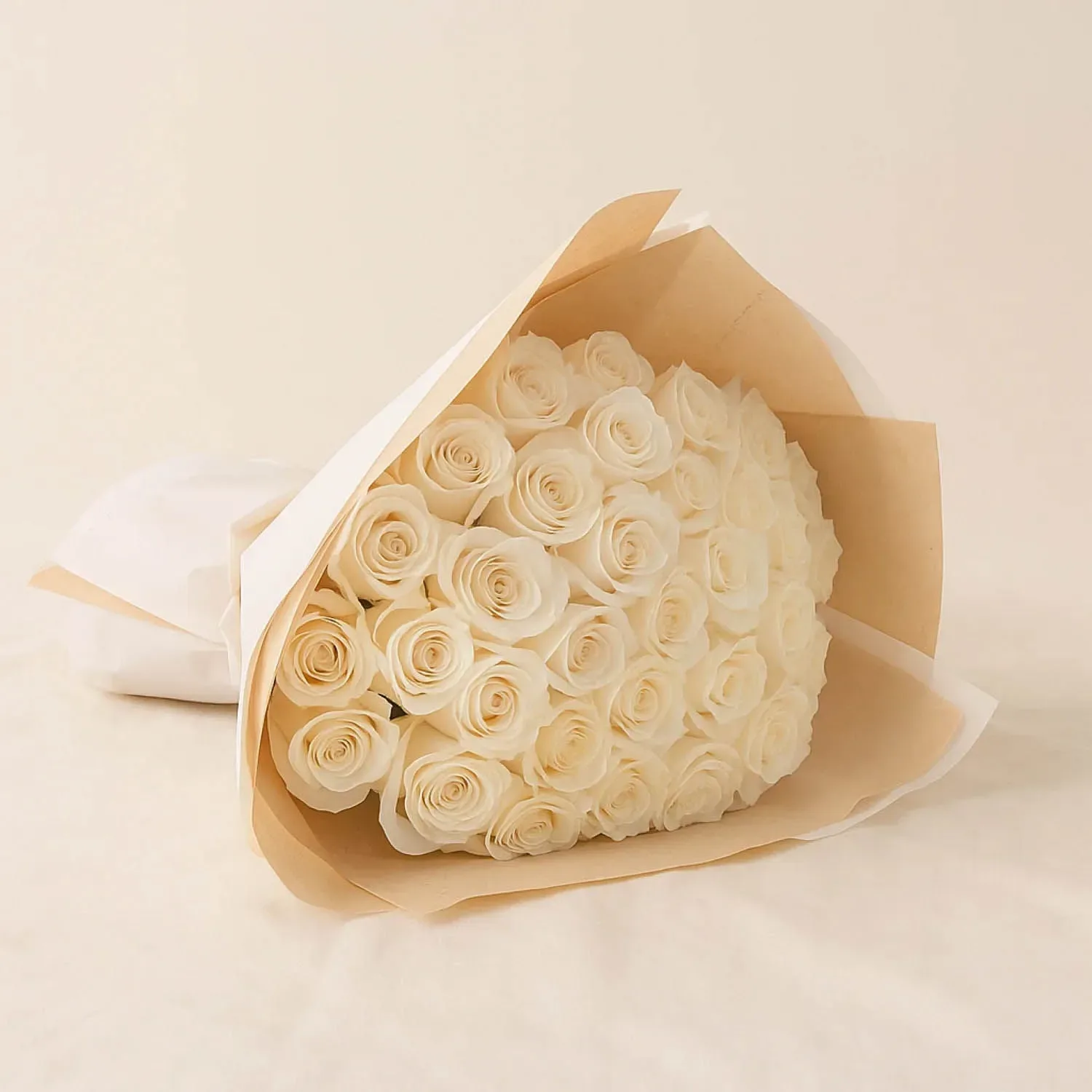 باقة ورد جوري أبيض